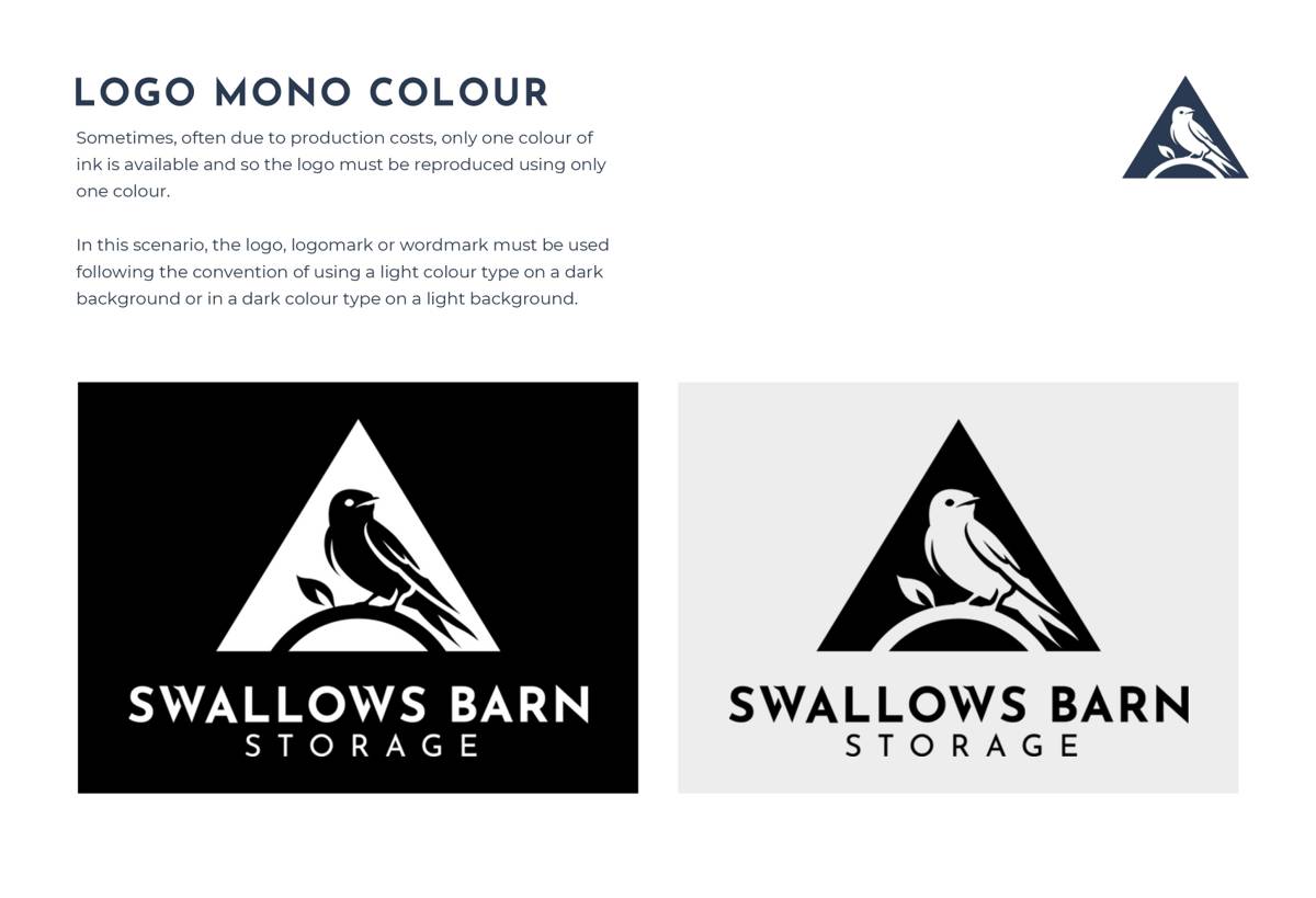 Swallows Barn Storage logo variants